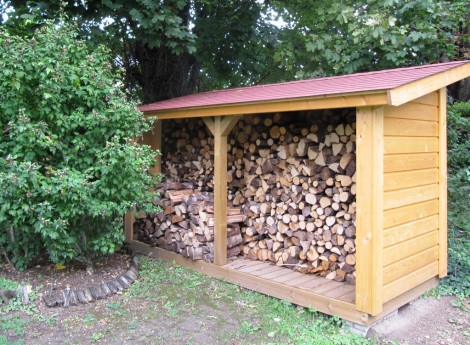 comment construire un abri bois de chauffage, construction abri de jardin buche de bois - Gruchy