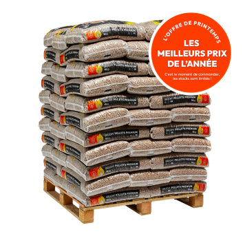 Granulés de bois Premium - Gruchy - Palette sacs de 15kg
