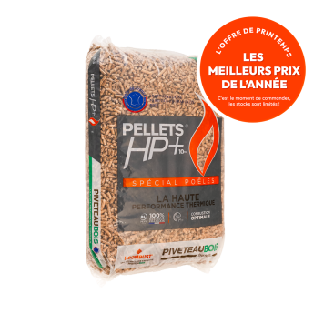 Granulés de bois HP+ - Piveteau  - Sac de 10kg