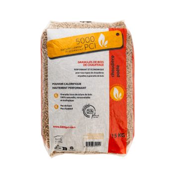 Granulés de bois-5000-pci-sac de 15kg