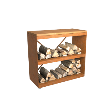 Wood Storage Corten Dressoir