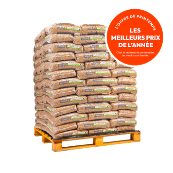 Granulés de bois  HP+ - Piveteau - Palette 104 sacs de 10kg