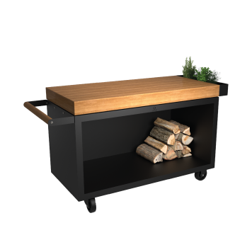 Mise en Place Table Black 135 PRO Bois de Teck