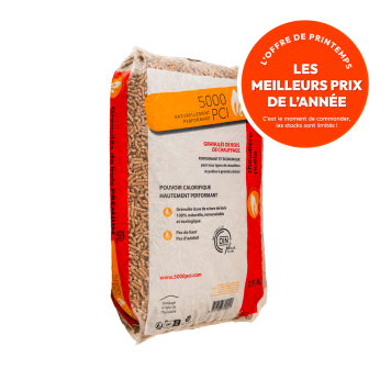 Granulés de bois-5000-pci-sac de 15kg