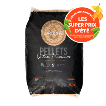 Granulés de bois ULTRA PREMIUM - Gruchy - Sac de 15kg