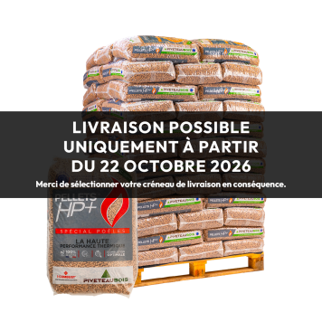Granulés de bois HP+ - Piveteau - Palette de sacs de 15kg