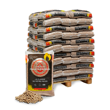 Granulés de bois Premium - Gruchy - Palette sacs de 15kg