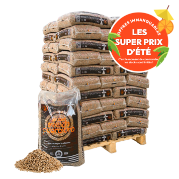 Granulés de bois Breizh Premium - Gruchy - Palette sacs de 15kg