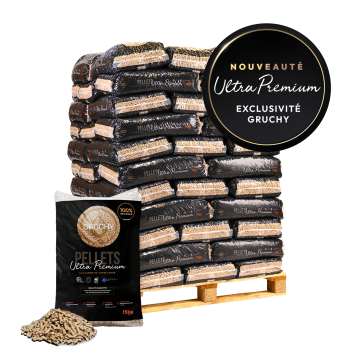 Granulés de bois ULTRA PREMIUM - Gruchy - Palette sacs de 15kg