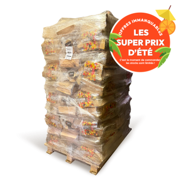 Palette de 70 sacs de bûches Premium Crépito