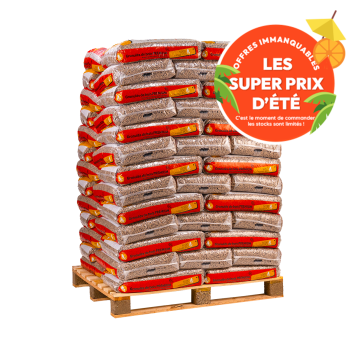 Granulés de bois 5000 pci - Palette sacs de 15kg