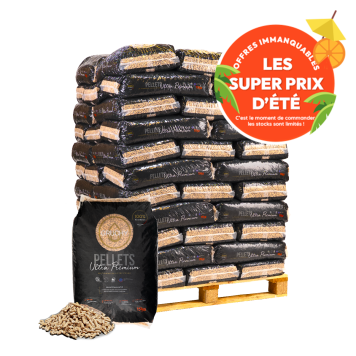 Granulés de bois ULTRA PREMIUM - Gruchy - Palette sacs de 15kg