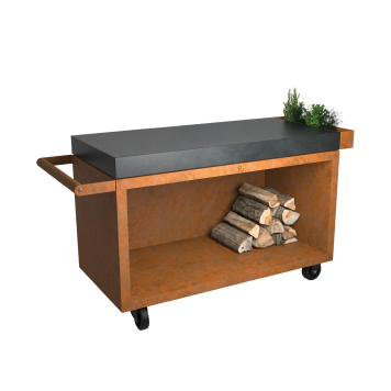 Mise en Place Table Corten 135 PRO Céramique Gris Anthracite