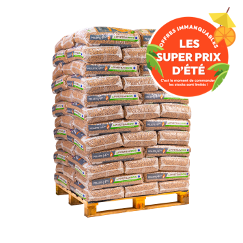 Granulés de bois HP+ - Piveteau - Palette de sacs de 15kg