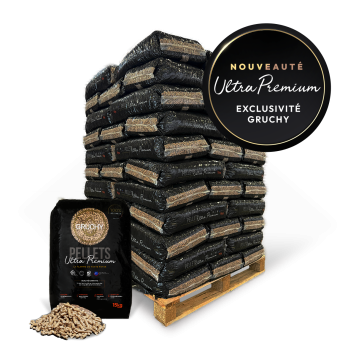 Granulés de bois ULTRA PREMIUM - Gruchy - Palette sacs de 15kg