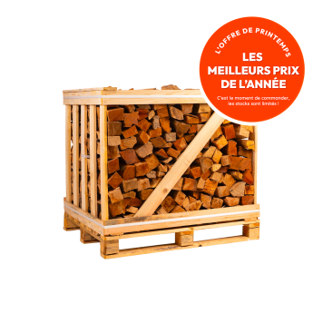 Palette de bûches 30 cm  Premium - 1,5stères rangés sec étuvé