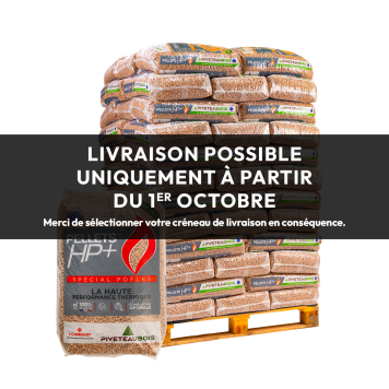Granulés de bois HP+ - Piveteau - Palette de sacs de 15kg