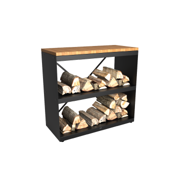 Wood Storage Black Dressoir