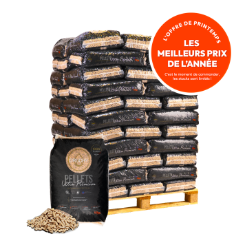 Granulés de bois ULTRA PREMIUM - Gruchy - Palette sacs de 15kg