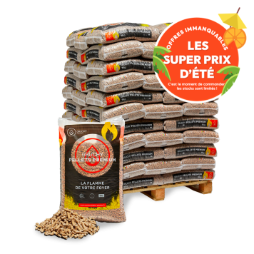Granulés de bois Premium - Gruchy - Palette sacs de 15kg