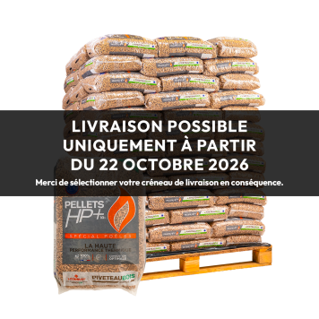 Granulés de bois  HP+ - Piveteau - Palette 104 sacs de 10kg