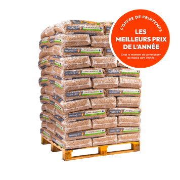 Granulés de bois HP+ - Piveteau - Palette de sacs de 15kg