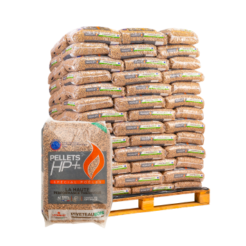 Granulés de bois  HP+ - Piveteau - Palette 104 sacs de 10kg