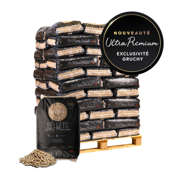 Granulés de bois ULTRA PREMIUM - Gruchy - Palette sacs de 15kg