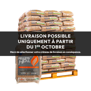 Granulés de bois  HP+ - Piveteau - Palette 104 sacs de 10kg